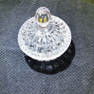 Yugoslavian Lead Crystal Lidded Candy Bowl Dish Designed Beautiful Entertain VTG